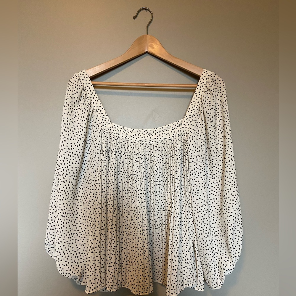 ZARA | pleated top blouse